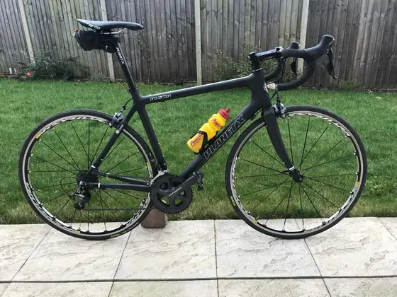 Black Planet X road bike with training wheelset